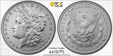 2021-O Privy $1 Morgan Dollar 100th Anniversary First Strike MS70