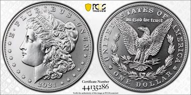 2021-D $1 Morgan Dollar 100th Anniversary First Strike MS70