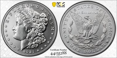 2021-D $1 Morgan Dollar 100th Anniversary First Strike MS70