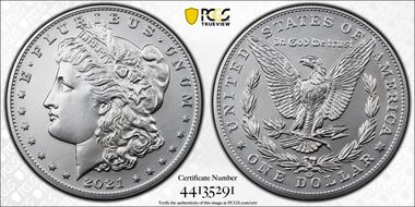 2021-CC Privy $1 Morgan Dollar 100th Anniversary First Strike MS70
