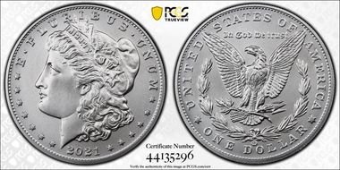 2021-CC Privy $1 Morgan Dollar 100th Anniversary First Strike MS70
