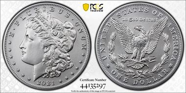 2021-CC Privy $1 Morgan Dollar 100th Anniversary First Strike MS70