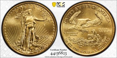 2010 $5 Gold Eagle MS70
