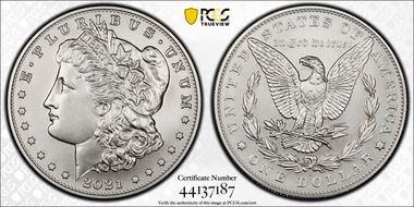 2021-S $1 Morgan Dollar 100th Anniversary First Strike MS70