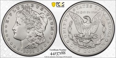 2021-S $1 Morgan Dollar 100th Anniversary First Strike MS70
