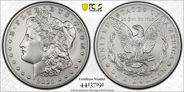 2021-O Privy $1 Morgan Dollar 100th Anniversary First Strike MS69