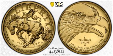 2021-W $100 American Liberty High Relief .9999 Fine PR70DCAM