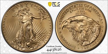 2021-W $50 Burnished Gold Eagle - Type 2 SP70