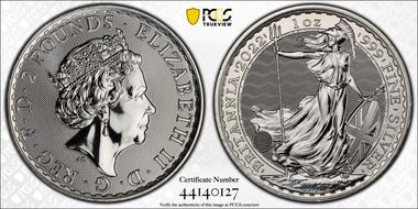 2022 £2 Britannia Ag First Strike MS67