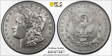 2021-D $1 Morgan Dollar 100th Anniversary First Strike MS69