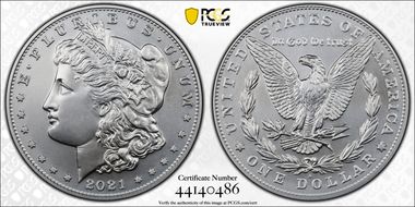 2021-S $1 Morgan Dollar 100th Anniversary MS70