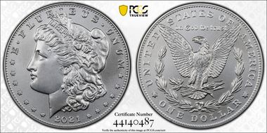 2021-D $1 Morgan Dollar 100th Anniversary MS69