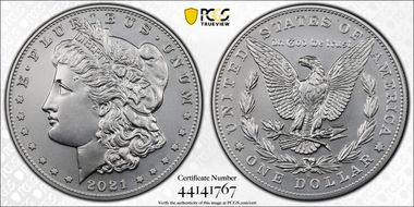 2021-S $1 Morgan Dollar 100th Anniversary First Strike MS70