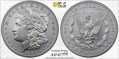 2021-S $1 Morgan Dollar 100th Anniversary First Strike MS70