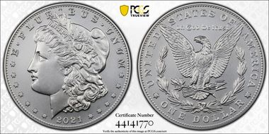 2021-S $1 Morgan Dollar 100th Anniversary First Strike MS70