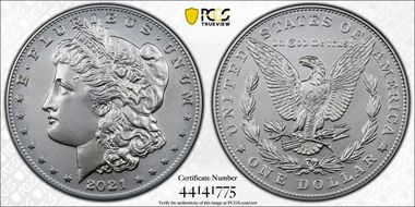 2021 $1 Morgan Dollar 100th Anniversary First Strike MS70