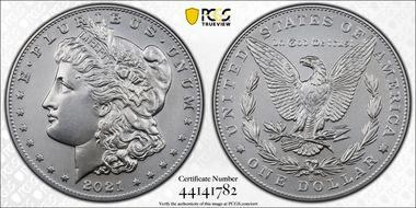 2021-O Privy $1 Morgan Dollar 100th Anniversary First Strike MS70