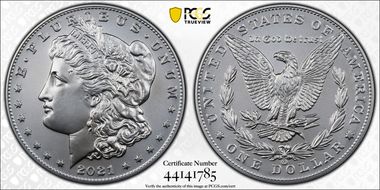 2021-CC Privy $1 Morgan Dollar 100th Anniversary First Strike MS70