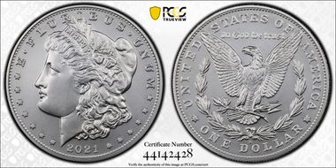 2021-S $1 Morgan Dollar 100th Anniversary MS70