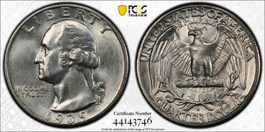 1939-S 25C DDO, FS-101 MS65