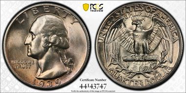 1939-S 25C DDO, FS-101 MS65