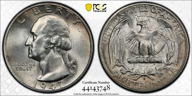 1947-S/S 25C RPM, FS-501 MS64