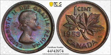 1953 1C No Strap MS64BN