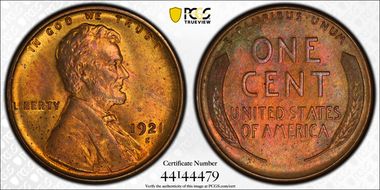 1921-S 1C MS64RB