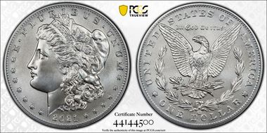 2021-CC Privy $1 Morgan Dollar 100th Anniversary First Strike MS70