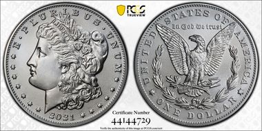 2021 $1 Morgan Dollar 100th Anniversary MS70