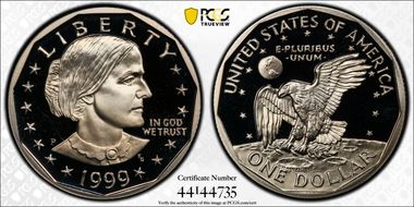 1999-P SBA$1 PR69DCAM