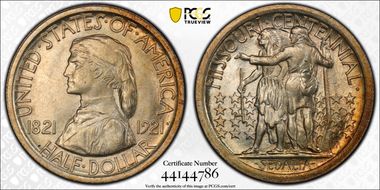 1921 50C Missouri MS65