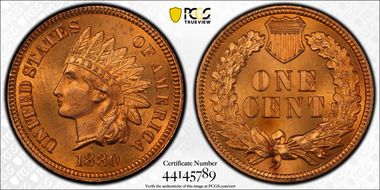 1880 1C MS66RD