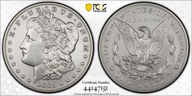 2021-S $1 Morgan Dollar 100th Anniversary First Strike MS70