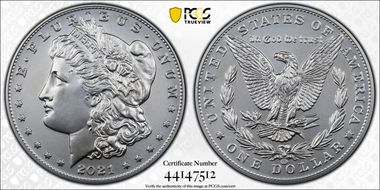2021-CC Privy $1 Morgan Dollar 100th Anniversary MS70