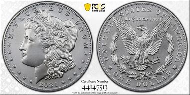 2021-O Privy $1 Morgan Dollar 100th Anniversary MS70