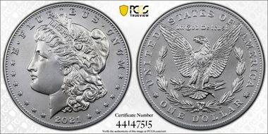 2021-O Privy $1 Morgan Dollar 100th Anniversary MS70