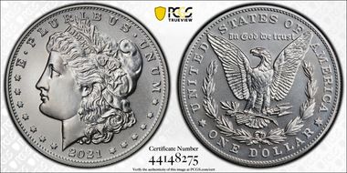 2021-S $1 Morgan Dollar 100th Anniversary First Strike MS70
