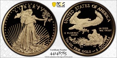 2018-W $5 Gold Eagle PR70DCAM