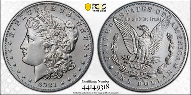2021-O Privy $1 Morgan Dollar 100th Anniversary MS70