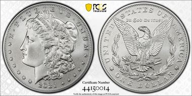 2021 $1 Morgan Dollar 100th Anniversary First Strike MS69