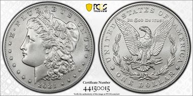 2021 $1 Morgan Dollar 100th Anniversary First Strike MS70
