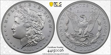 2021-S $1 Morgan Dollar 100th Anniversary First Strike MS70