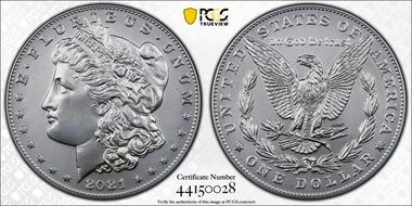 2021 $1 Morgan Dollar 100th Anniversary First Strike MS70