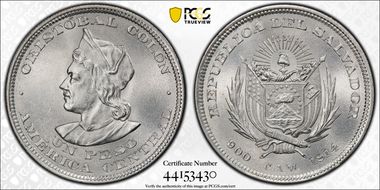 1914-CAM Peso KM-115.2  Ag MS64