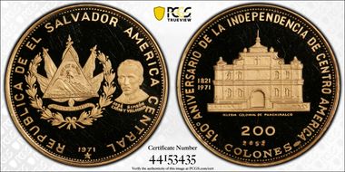 1971 200 Col 150th Ann. of Independence PR64DCAM
