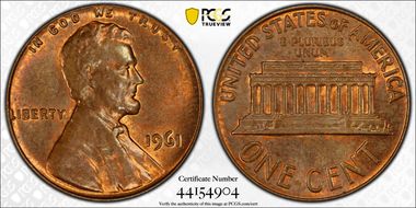 1961 1C MS64BN