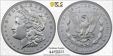 2021-S $1 Morgan Dollar 100th Anniversary First Strike MS70