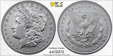 2021-D $1 Morgan Dollar 100th Anniversary First Strike MS70