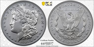 2021 $1 Morgan Dollar 100th Anniversary First Strike MS70